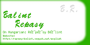 balint repasy business card